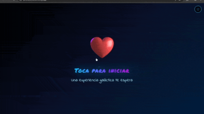 GIF de galaxia romántica