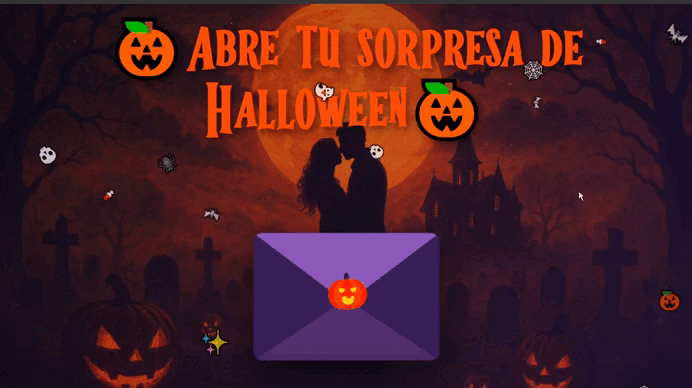 GIF de carta romántica de Halloween