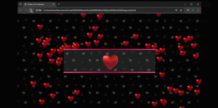 Armar I Love You Fondo Negro